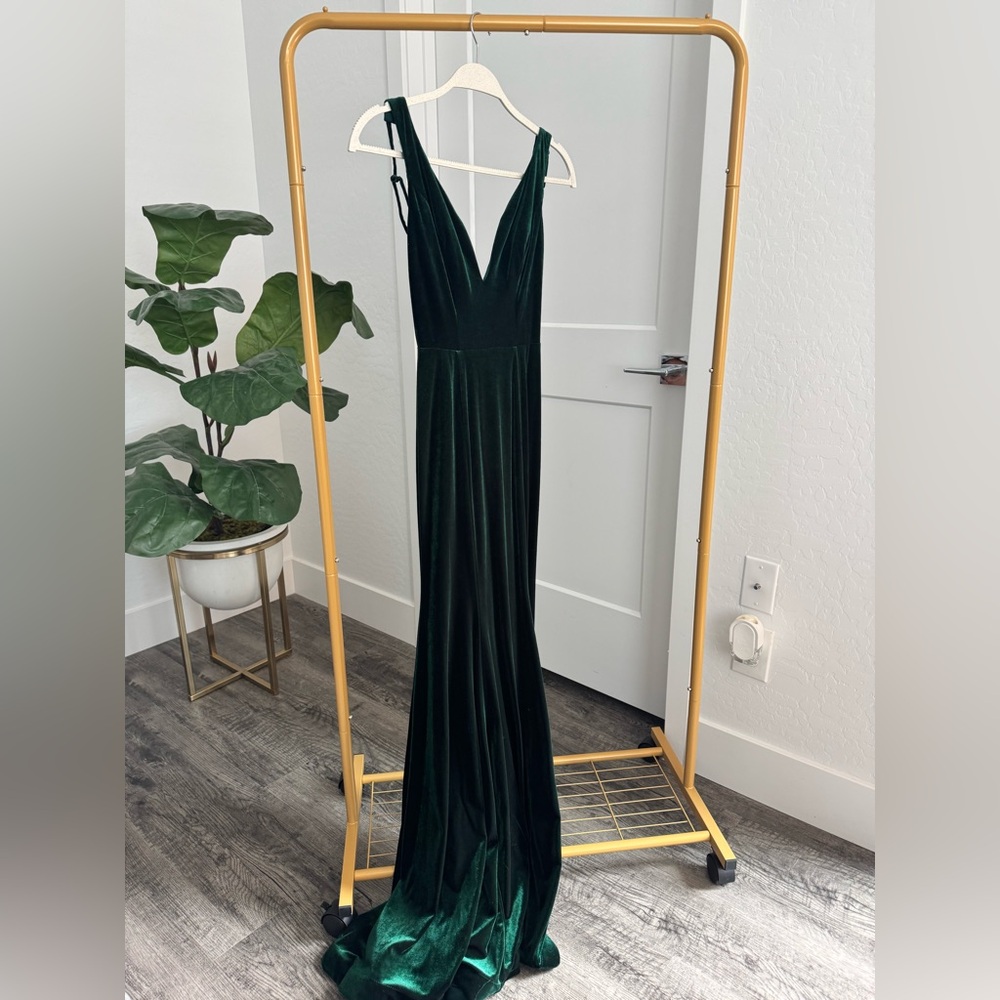 Elegant Green Velvet Gown